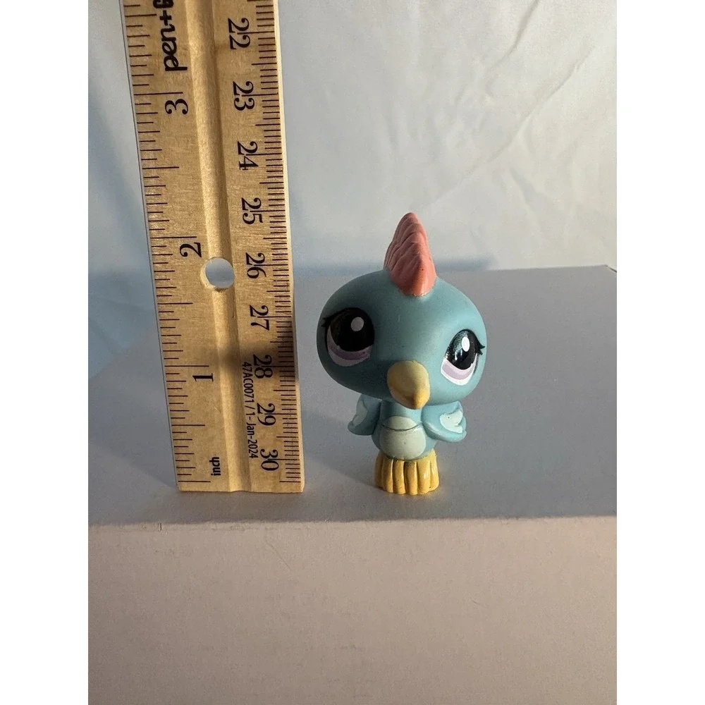 Hasbro Littlest Pet Shop #1787 Woodpecker Bird Blue Purple Eyes Singles LPS